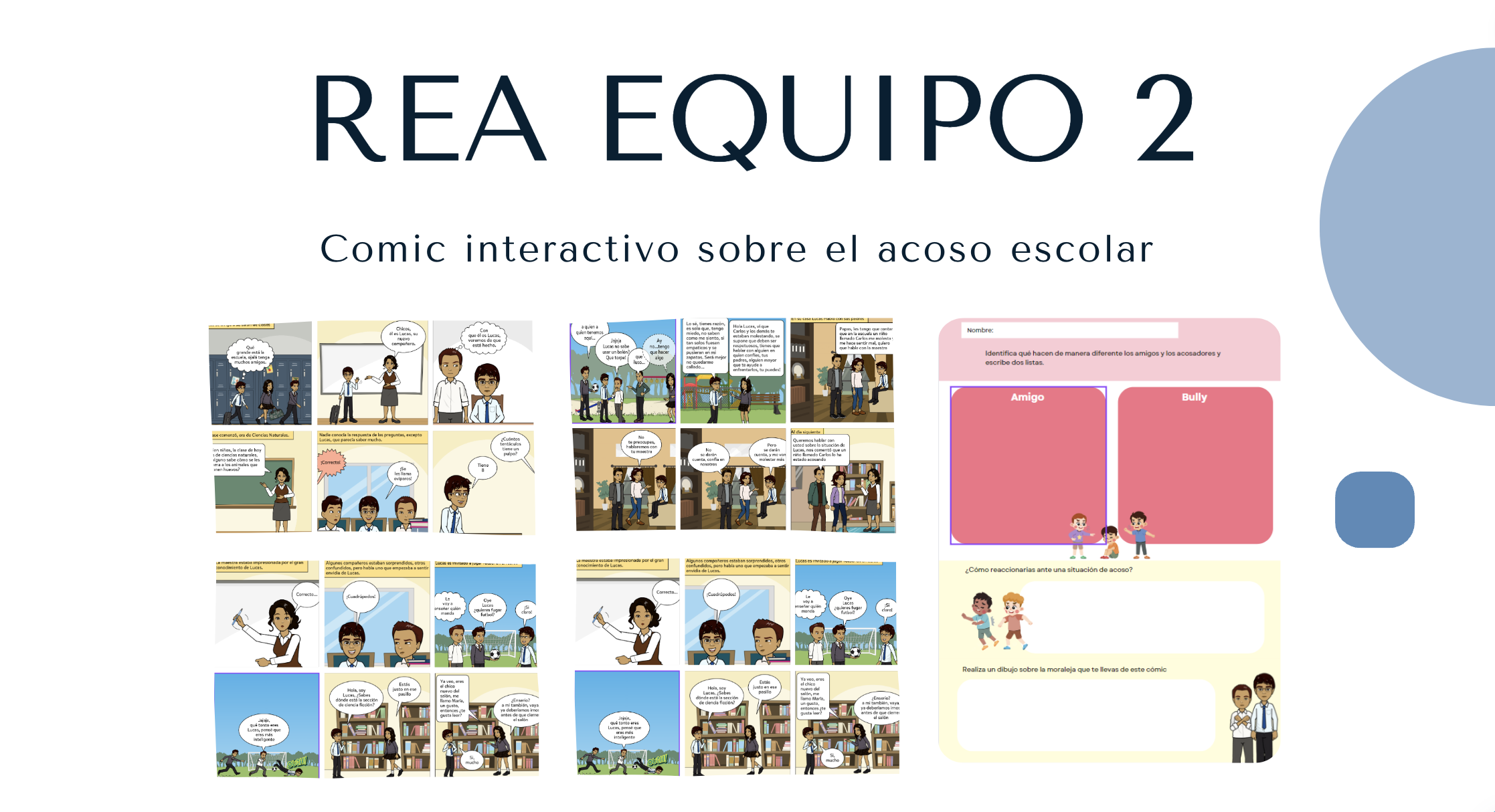 Comic interactivo sobre el acoso escolar | OER Commons