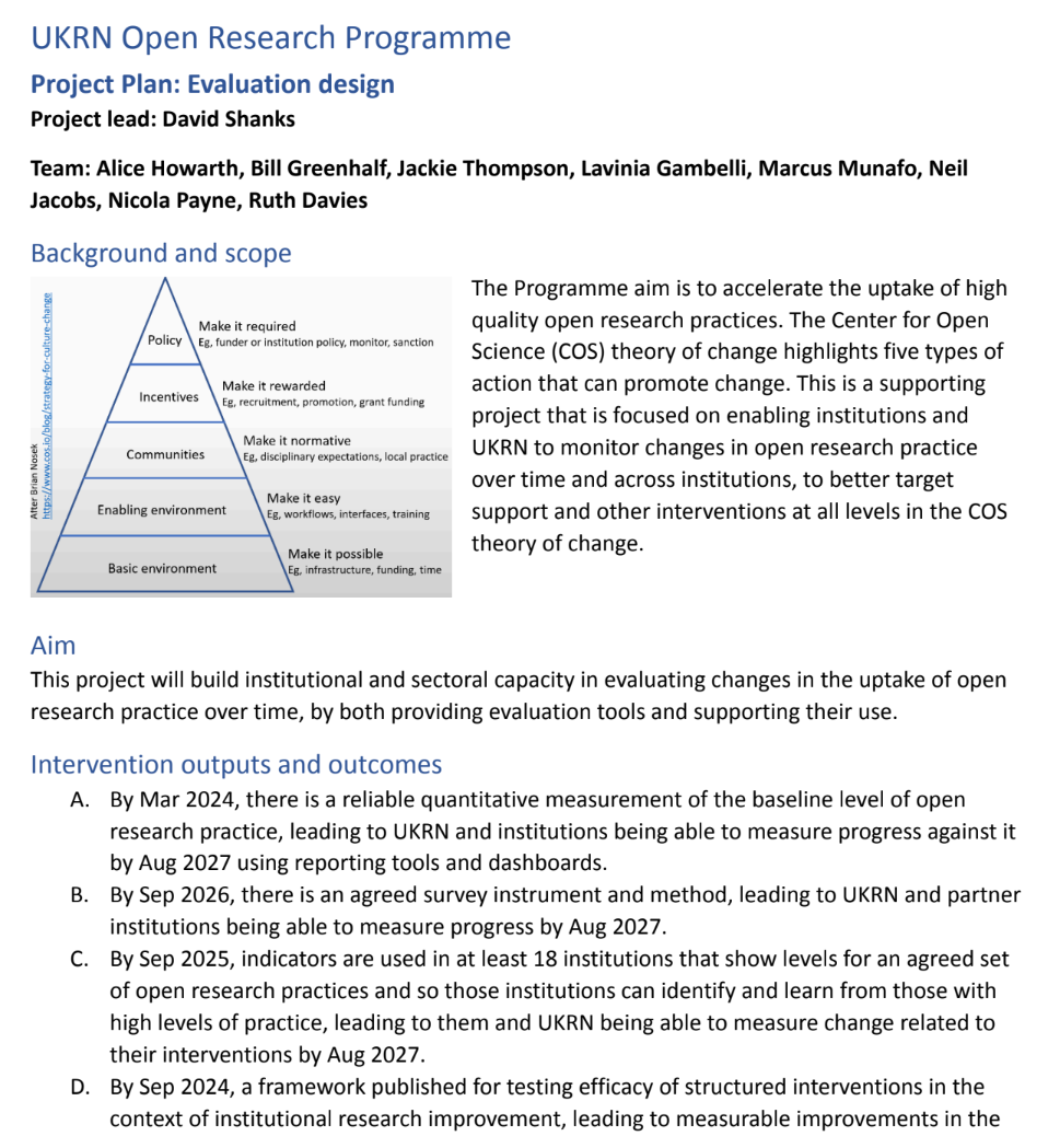 Project Plan: Evaluation design | OER Commons