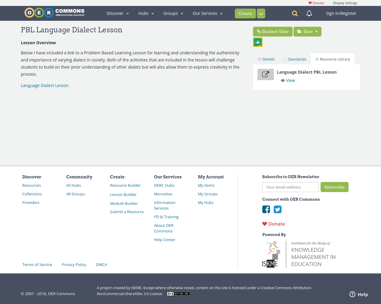 PBL Language Dialect Lesson | OER Commons