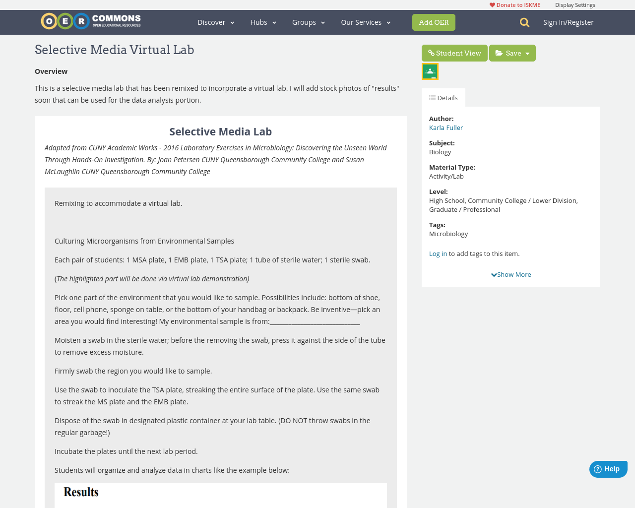 Selective Media Virtual Lab | OER Commons