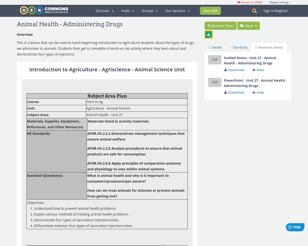 Animal Health Administering Drugs OER Commons