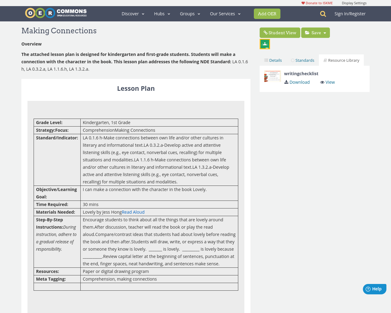 Making Connections | OER Commons