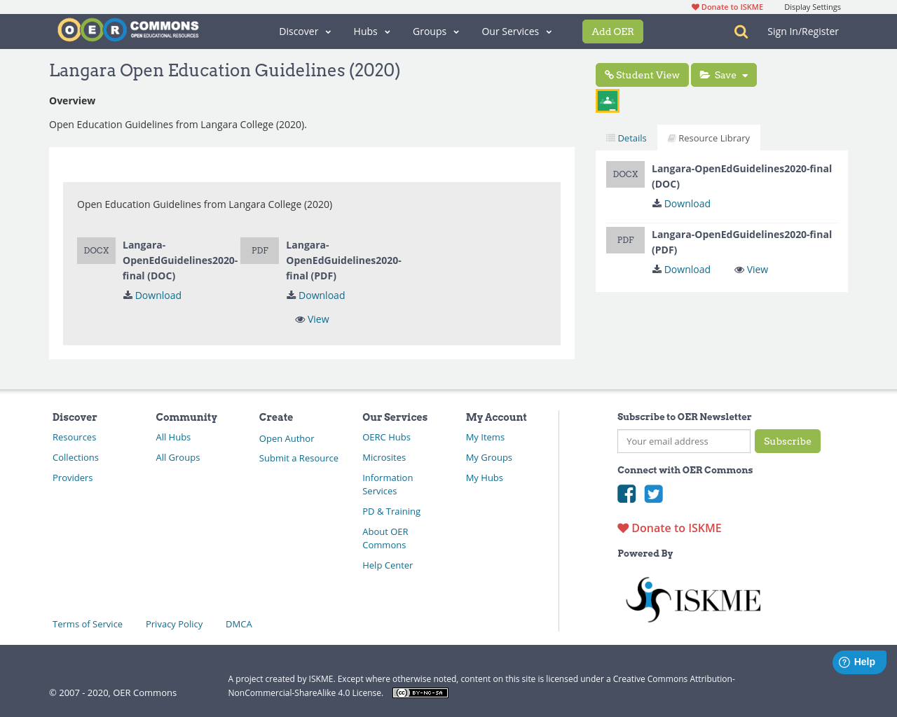Langara Open Education Guidelines (2020) OER Commons