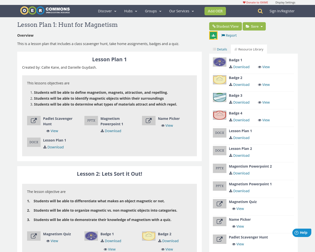 Lesson Plan 1: Hunt for Magnetism | OER Commons