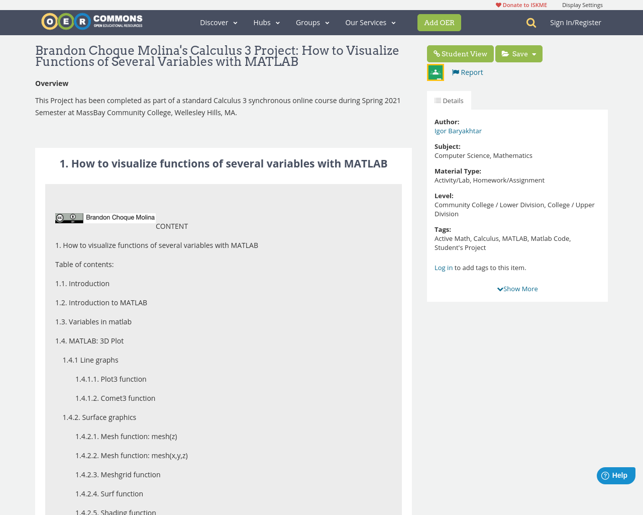 Brandon Choque Molina's Calculus 3 Project: How to Visualize Functions ...