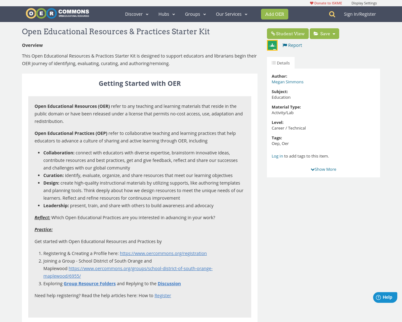 Open Educational Resources & Practices Starter Kit | OER Commons