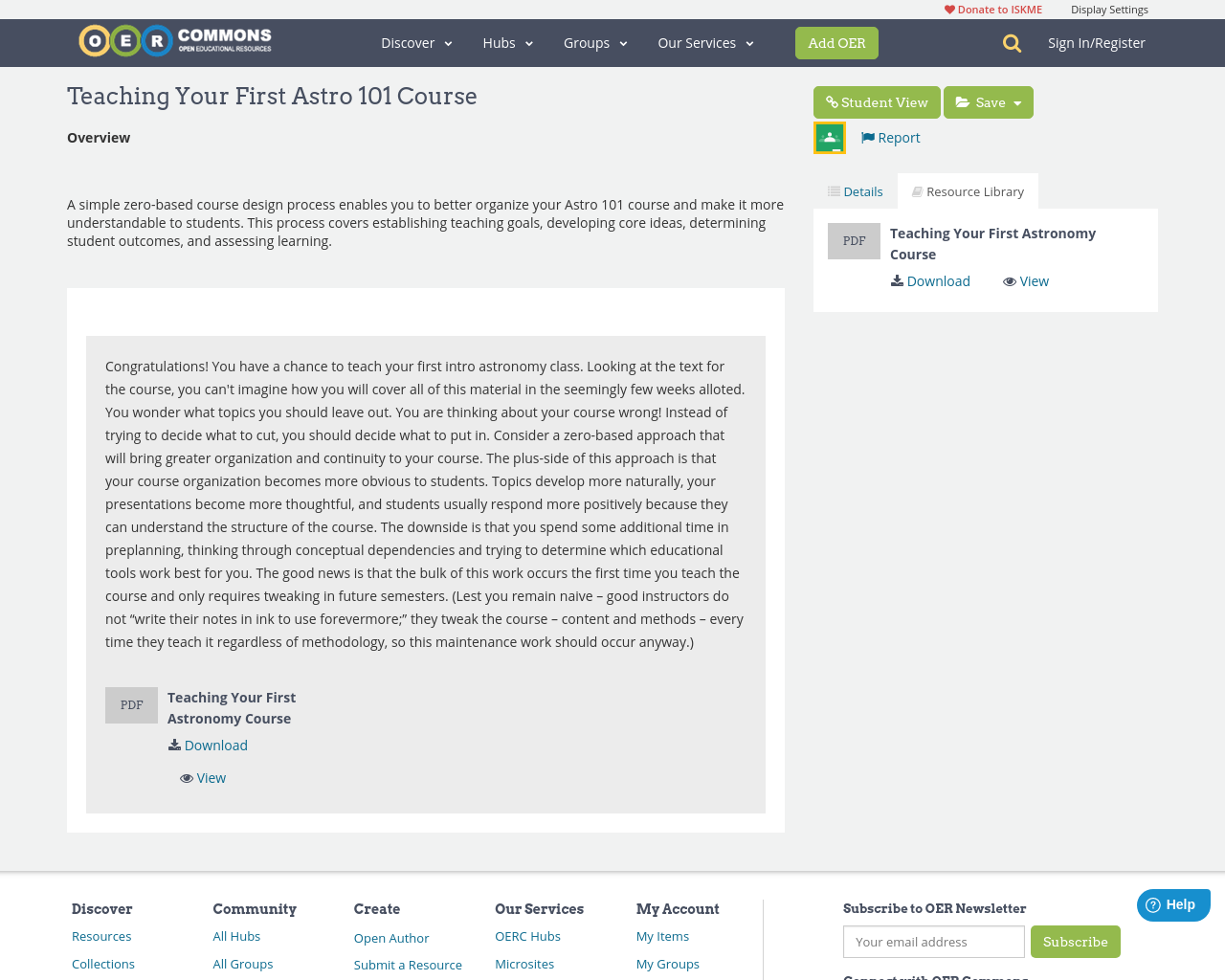 Teaching Your First Astro 101 Course | OER Commons