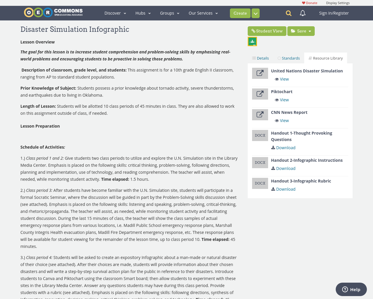 Define Simulate Disaster Simulation Infographic | OER Commons