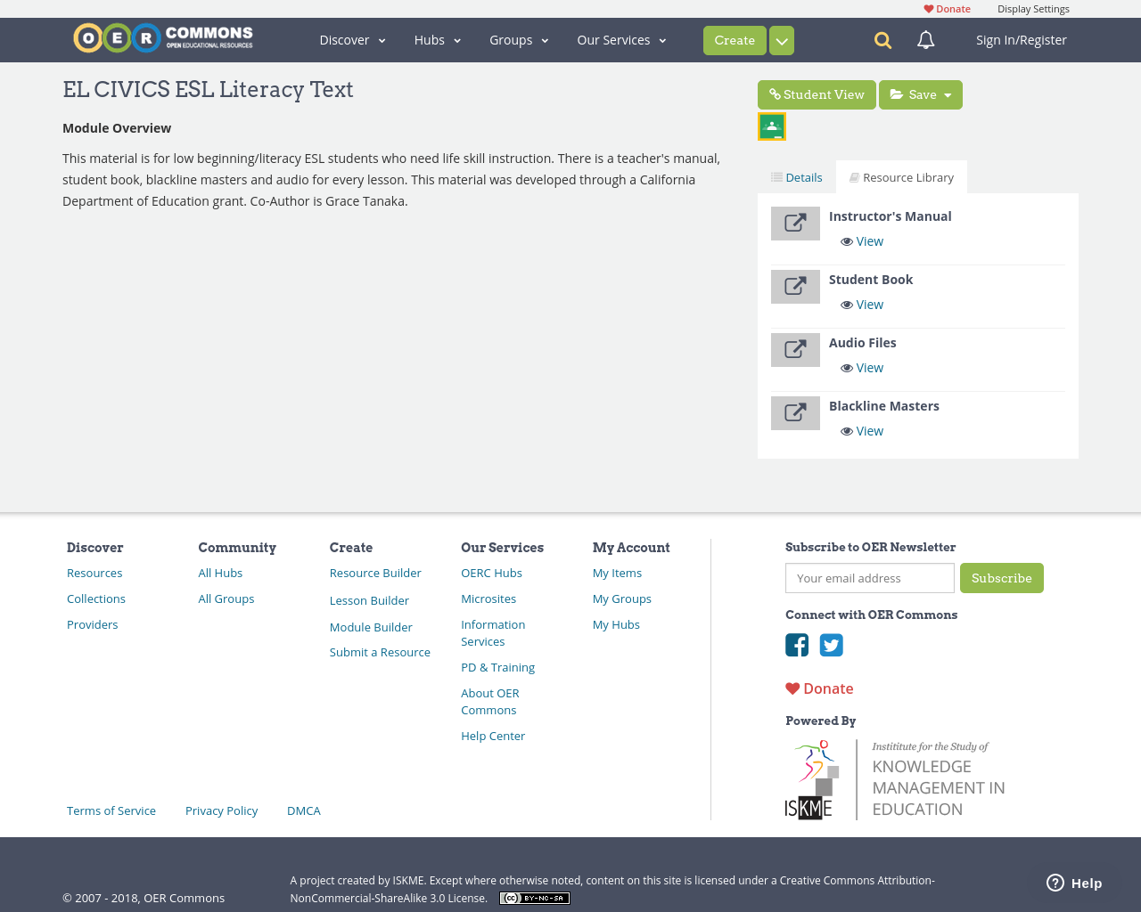 EL CIVICS ESL Literacy Text | OER Commons