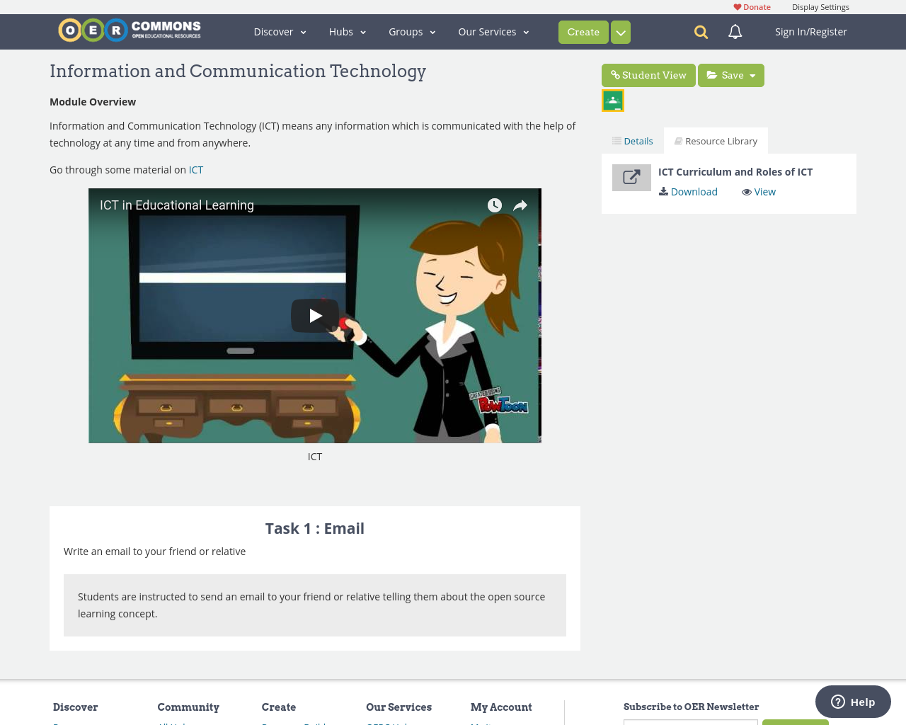 Information And Communication Technology OER Commons