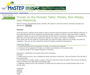 table plans lesson trends periodic Periodic Table: Metals, and Non the Trends Metalloids Metals, on table plans lesson trends periodic Periodic Table: Metals, and Non the Trends Metalloids Metals, on