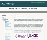 Single-Variable Calculus I