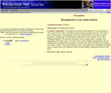 Molecular Structure of Chrysoberyl
