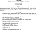 Arabic Windows: Arabicizing Windows Applications to Read and Write Arabic Arabic Windows: Arabicizing Windows Applications to Read and Write Arabic