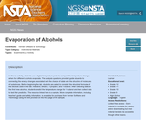 Evaporation of Alcohols
