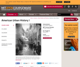 American Urban History I, Spring 2010 American Urban History I, Spring 2010