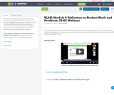 SLASL Module 5: Reflection on Student Work and Feedback, Y3 NC Webinar SLASL Module 5: Reflection on Student Work and Feedback, Y3 NC Webinar