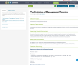 The Evolution of Management Theories The Evolution of Management Theories