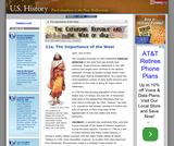 21a. The Importance of the West 21a. The Importance of the West
