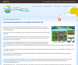 Learning about Sustainable Communities with Recycle City