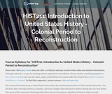 Introduction to United States History: Colonial Period to the Civil War Introduction to United States History: Colonial Period to the Civil War