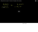 Arithmetic Operations: Adding Decimals Example 1