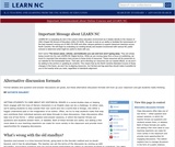 Alternative Discussion Formats Alternative Discussion Formats