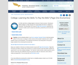 College: Learning the Skills To Pay the Bills?