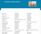 Chemistry I Laboratory Manual