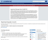 Beginning Biography Research Beginning Biography Research