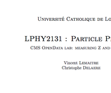 OER-UCLouvain: LPHY2131 data analysis lab using CMS open data