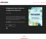 Bridging the Gap: A Guide to College-Level Research