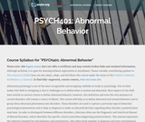 Abnormal Behavior Abnormal Behavior