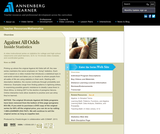 Against All Odds: Inside Statistics Against All Odds: Inside Statistics