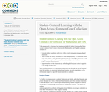 Student-Centered Learning with the Open Access Common Core Collection Student-Centered Learning with the Open Access Common Core Collection