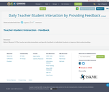 Daily Teacher-Student Interaction by Providing Feedback Daily Teacher-Student Interaction by Providing Feedback