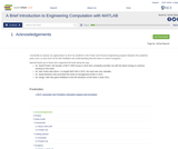 A Brief Introduction to Engineering Computation with MATLAB A Brief Introduction to Engineering Computation with MATLAB