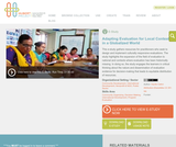Adapting Evaluation for Local Contexts in a Globalized World Adapting Evaluation for Local Contexts in a Globalized World