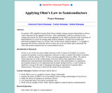 Applying Ohm's Law to Semiconductors Applying Ohm's Law to Semiconductors