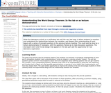 Understanding the Work Energy Theorem: In the lab or as lecture demonstration