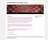 The Utah Middle School Math Project - 6th Grade The Utah Middle School Math Project - 6th Grade