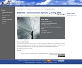 Communication Systems I Communication Systems I