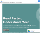 Read Faster, Understand More: Advanced Academic Reading Skills for English Language Learners Compiled by Timothy Krause