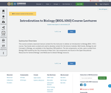 Introdcution to Biology (BIOL 1010) Course Lectures