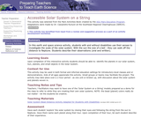 Accessible Solar System on a String