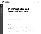 Parabolas and Inverse Functions