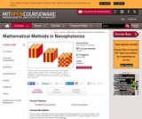 Mathematical Methods in Nanophotonics, Spring 2008 Mathematical Methods in Nanophotonics, Spring 2008
