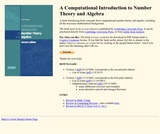 A Computational Introduction to Number Theory and Algebra A Computational Introduction to Number Theory and Algebra