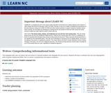 Wolves: Comprehending Informational Texts Wolves: Comprehending Informational Texts