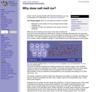 Why does salt melt ice?
